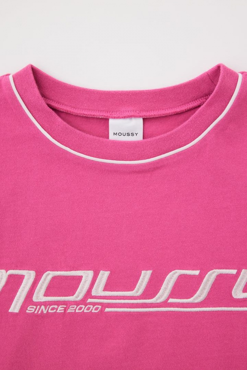 Dámské Tričko Moussy Sportovní Logo Tee Růžové | VEG433MZ