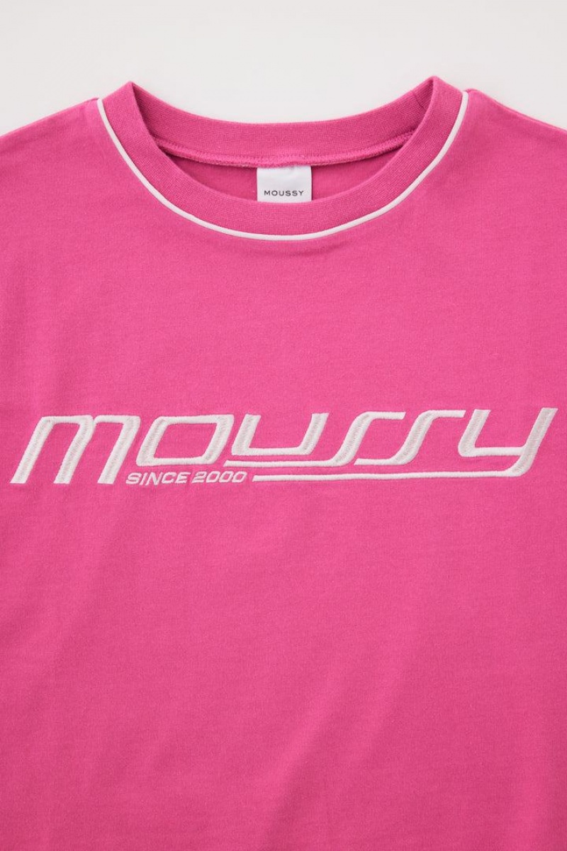 Dámské Tričko Moussy Sportovní Logo Tee Růžové | VEG433MZ