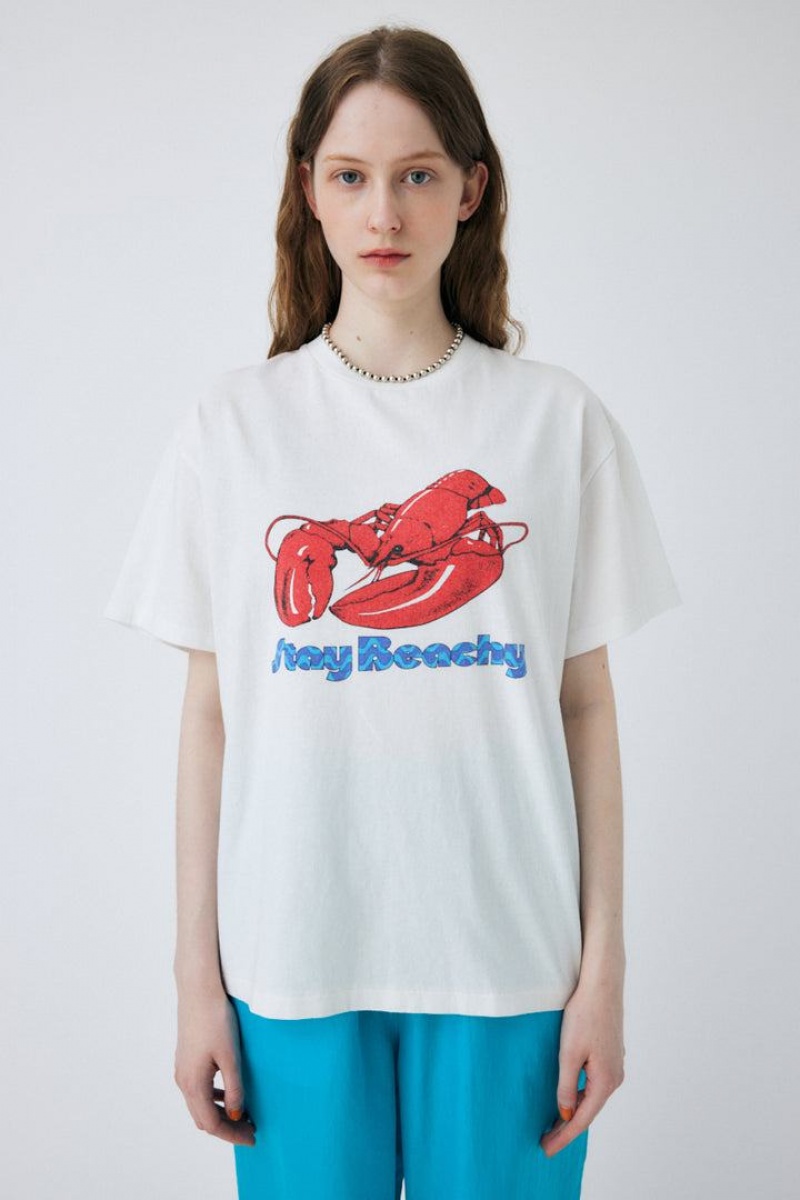 Dámské Tričko Moussy Stay Beachy Tee Bílé | XRZ337ZU