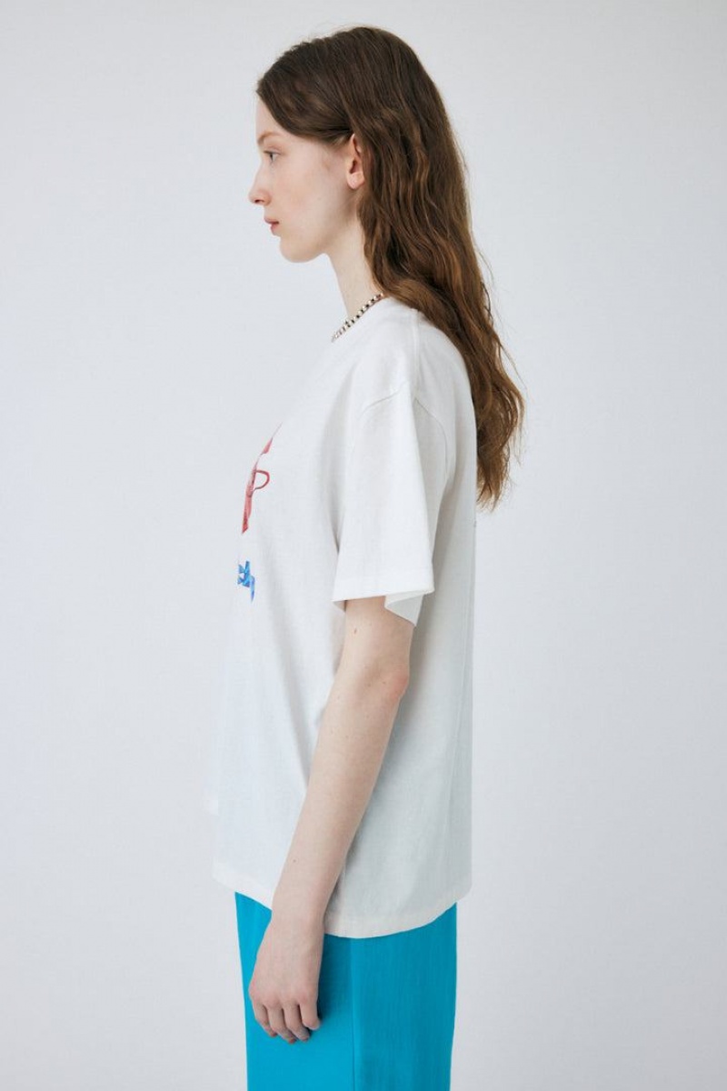 Dámské Tričko Moussy Stay Beachy Tee Bílé | XRZ337ZU