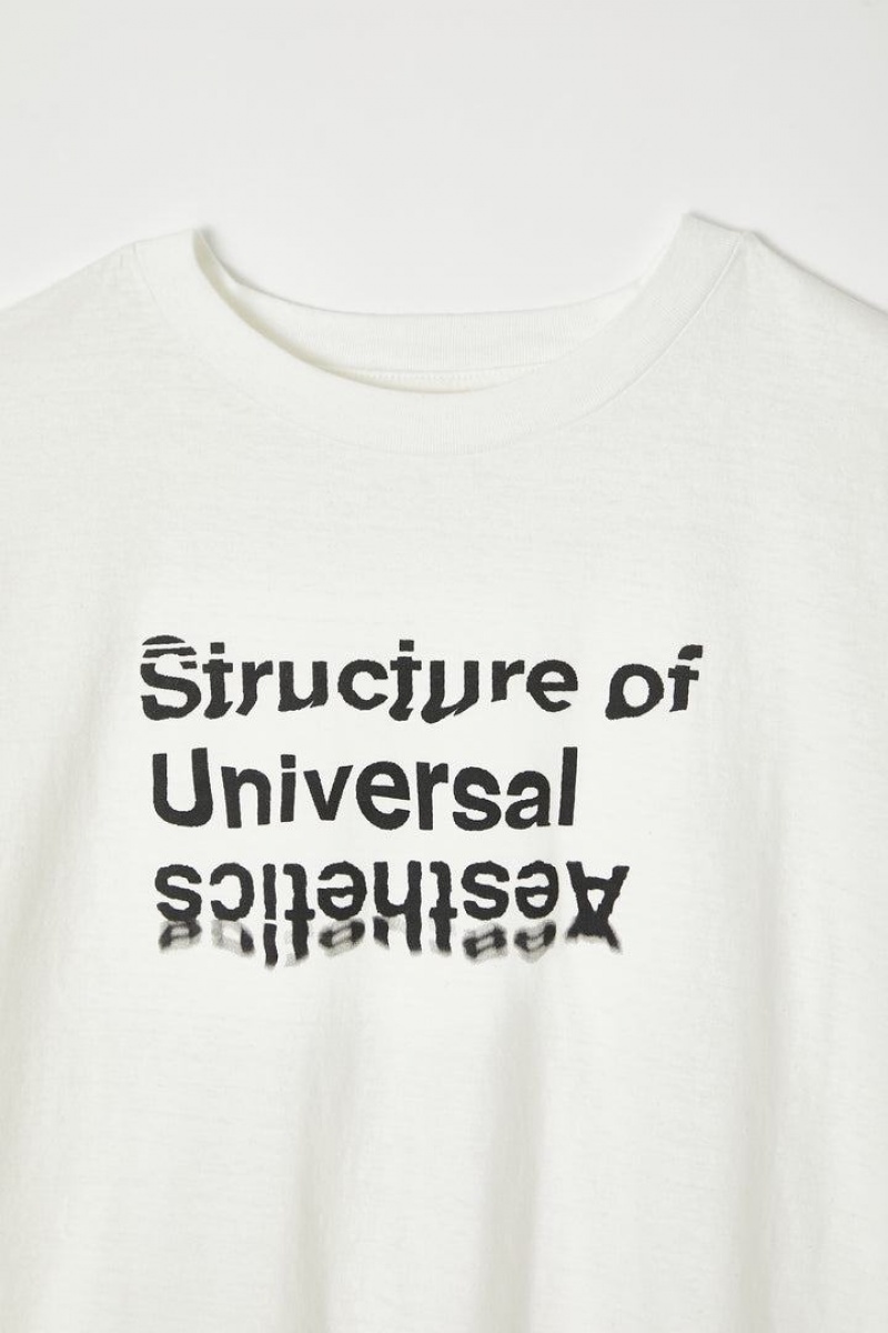 Dámské Tričko Moussy Structure Tee Bílé | URY2630XG