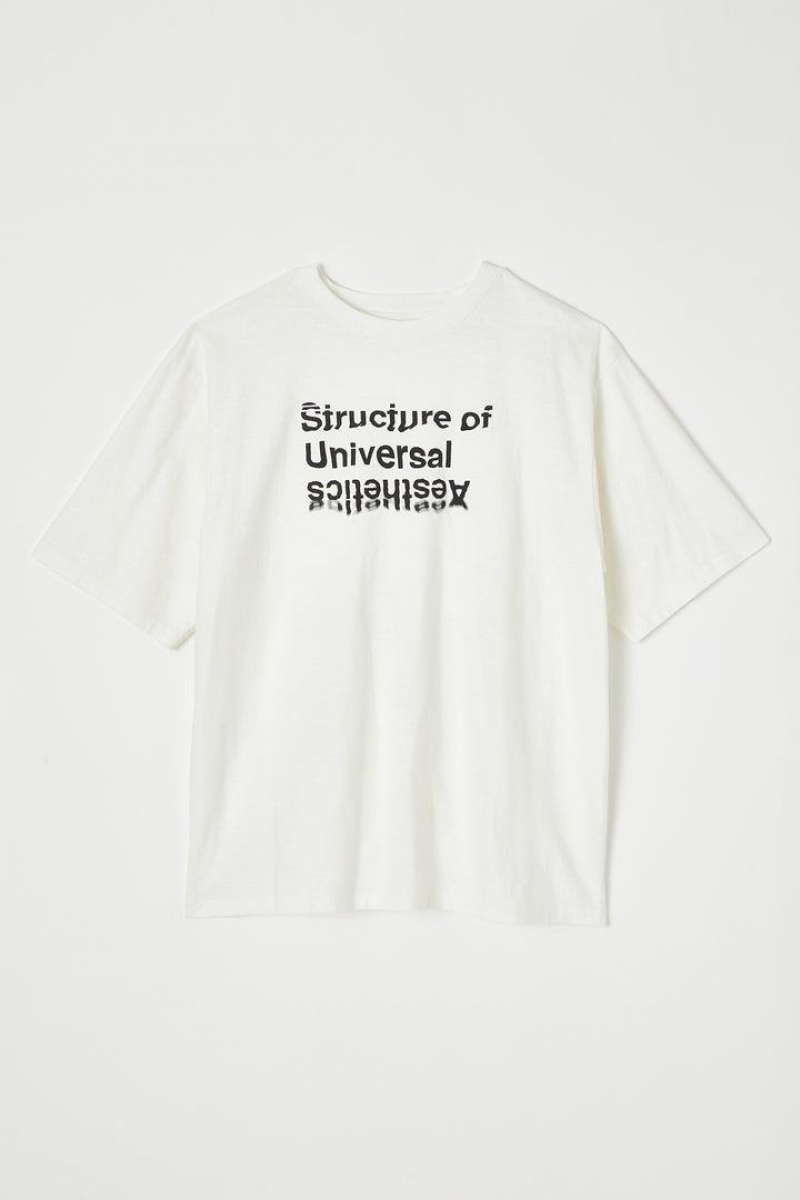 Dámské Tričko Moussy Structure Tee Bílé | URY2630XG