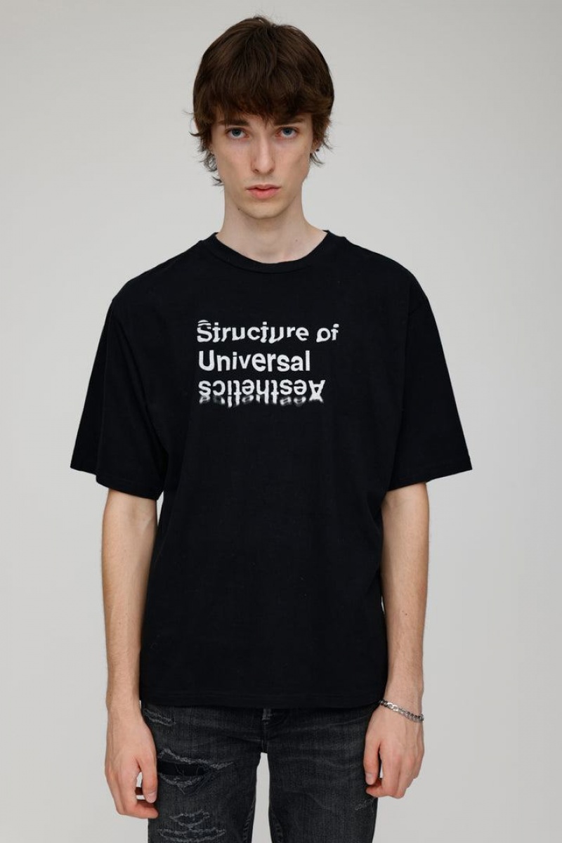 Dámské Tričko Moussy Structure Tee Černé | YUF3450TO