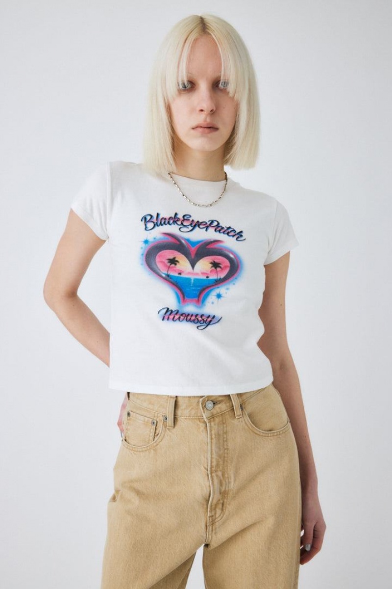 Dámské Tričko Moussy X Bep Airbrush Tee Bílé | JPT4647PG