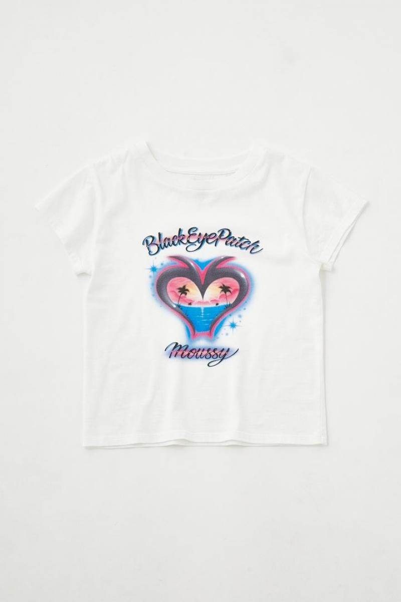 Dámské Tričko Moussy X Bep Airbrush Tee Bílé | JPT4647PG