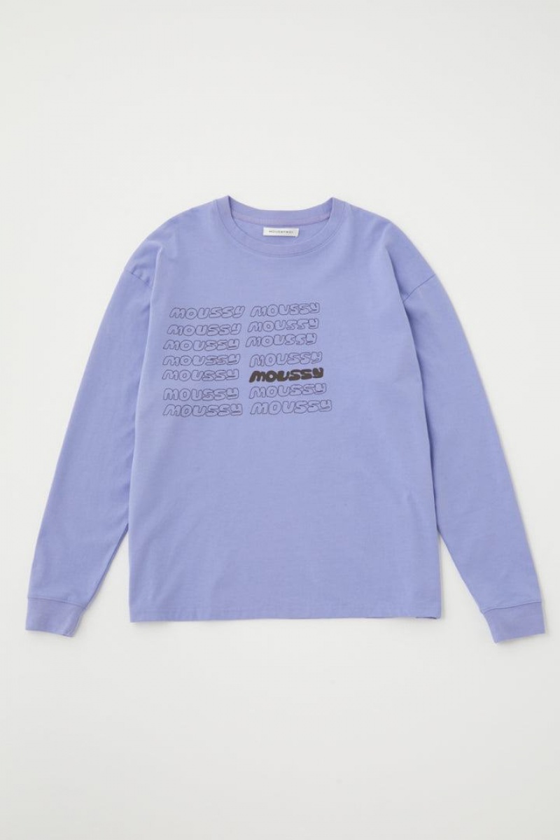 Dámské Tričko Moussy Ygagi Long Sleeve Tee Světle Fialové | MIN376UG