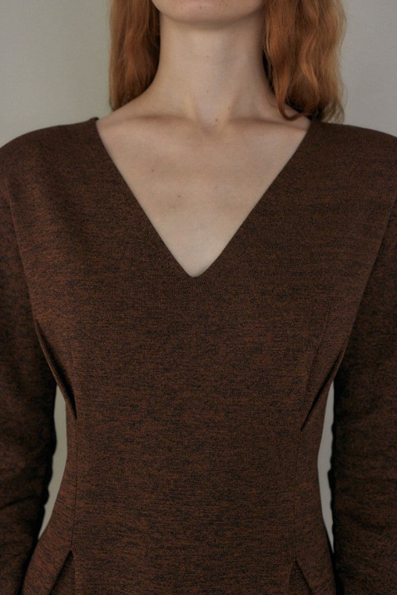 Dámské Šaty Moussy Long Sleeve Knit Oranžové | ROB2681CW