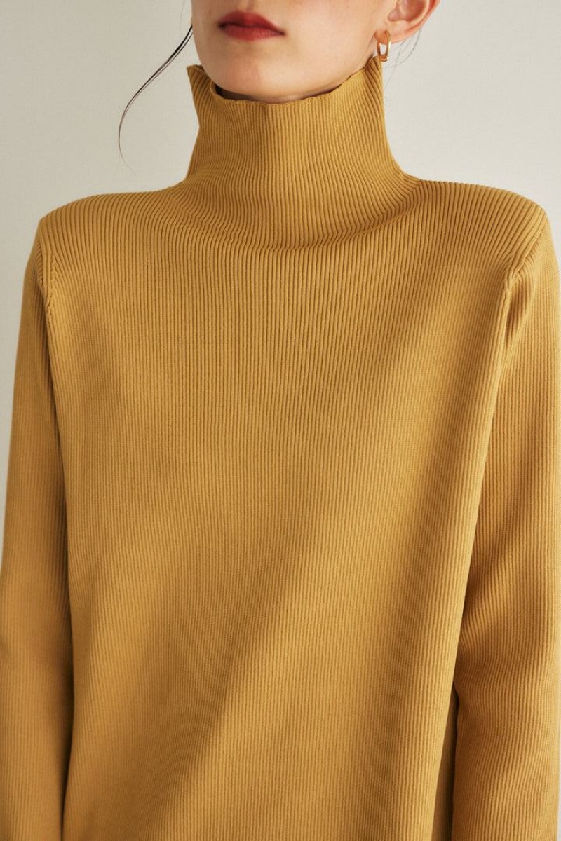 Dámské Šaty Moussy Rib Knit Žluté | HSE4260KR