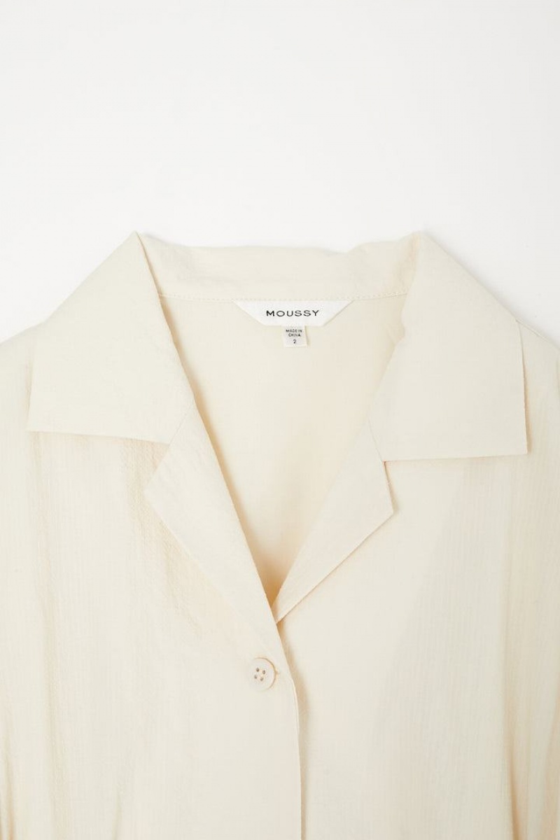 Dámské Šaty Moussy Ripstop Shirt Mini Béžový | LHV4320UV