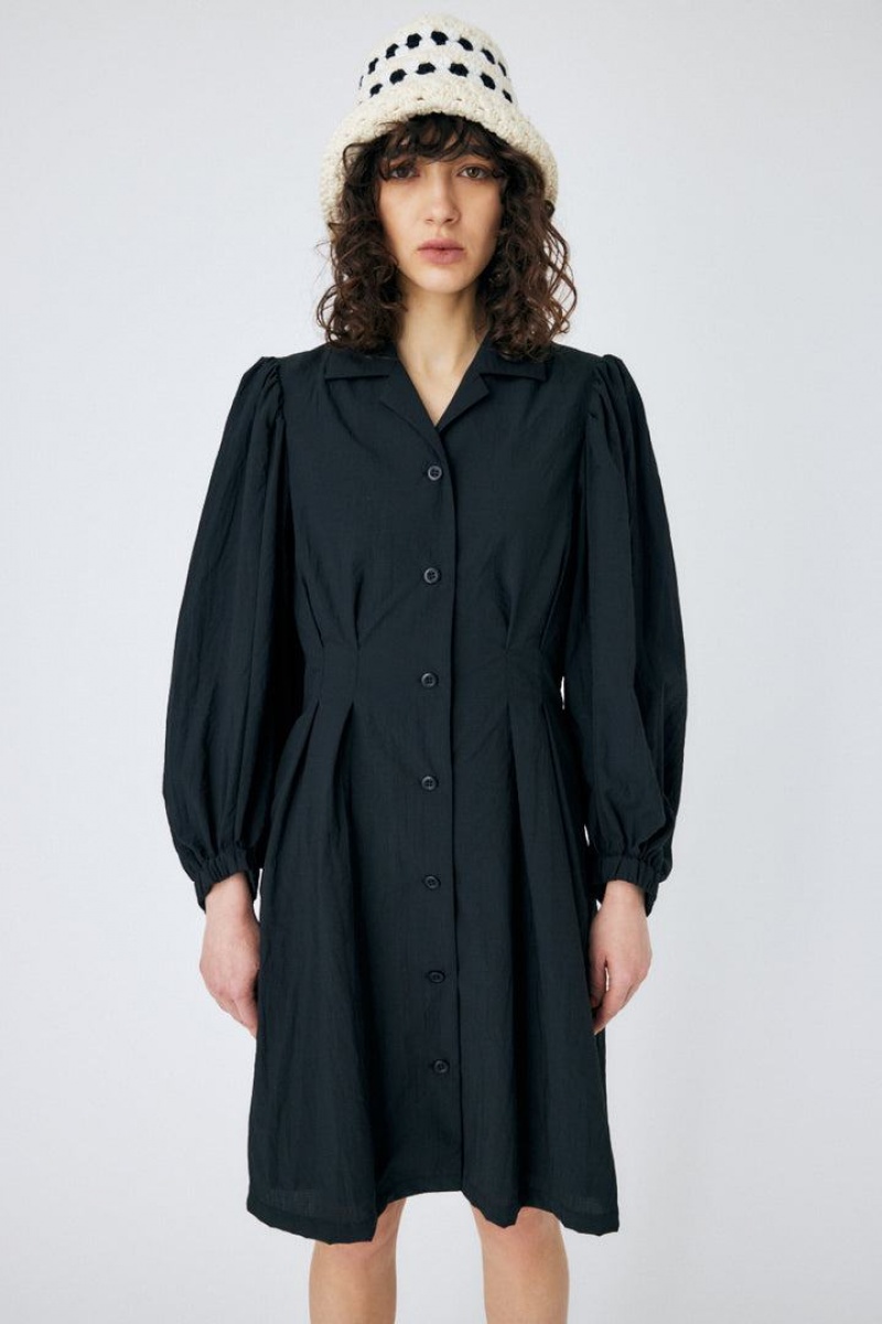 Dámské Šaty Moussy Ripstop Shirt Mini Světle Černé | BRQ2822RS