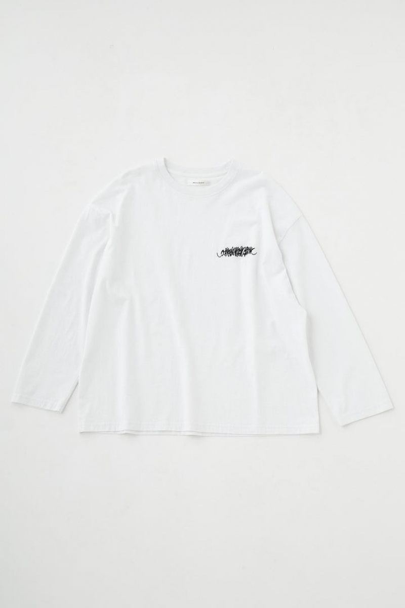 Pánské Tričko Moussy Long Sleeve Tee Bílé | XDY6326NT